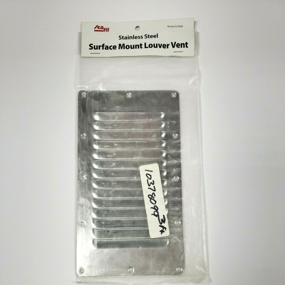 Sea Fit Model 227009 5" X 9" STAINLESS STEEL Surface Mount LOUVER VENT BOAT SAIL
